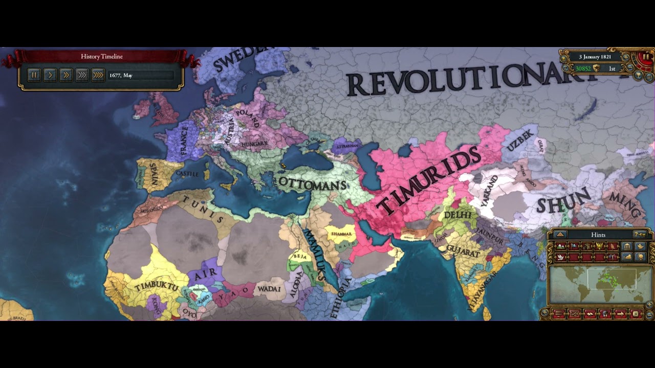 EU4 - Ottomans - Timeline from 1444 to 1821