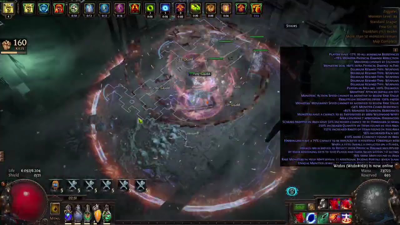[3.27] 264IIQ T17 100%delirious MF Vaal Blade Vortex