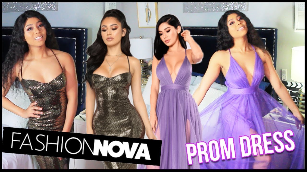 TRYING ON FASHION NOVA PROM DRESSES 2020