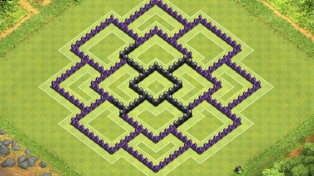 ClashOfClans TownHall 8(TH8) - TROPHY BASE with BOMB TOWER