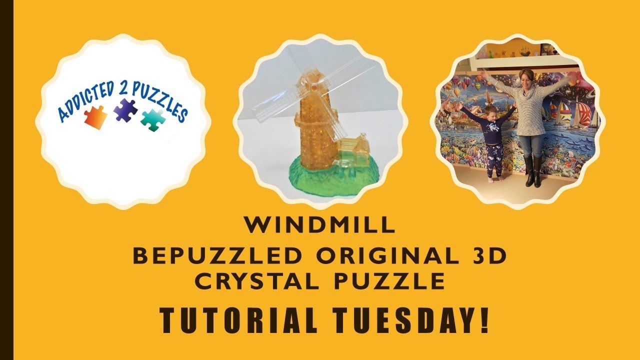 Windmill 3D Crystal Puzzle by BePuzzled Tutorial