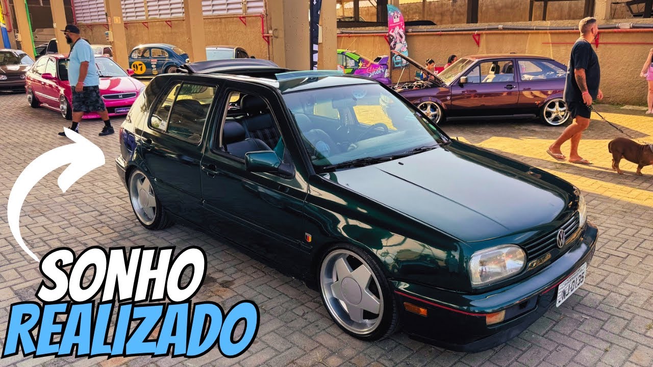GOLF MK3 COM TETO SOLAR RAGWAY, RODAS BORBET E ALTURA PADRÃO! ENTHUSIASTS