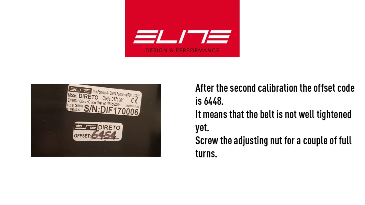 how to calibrate elite direto