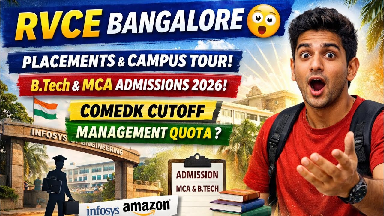 RVCE Bangalore 😲 | Placements, Campus | B.Tech & MCA Admissions 2026 Comedk Cutoff, Management Quota