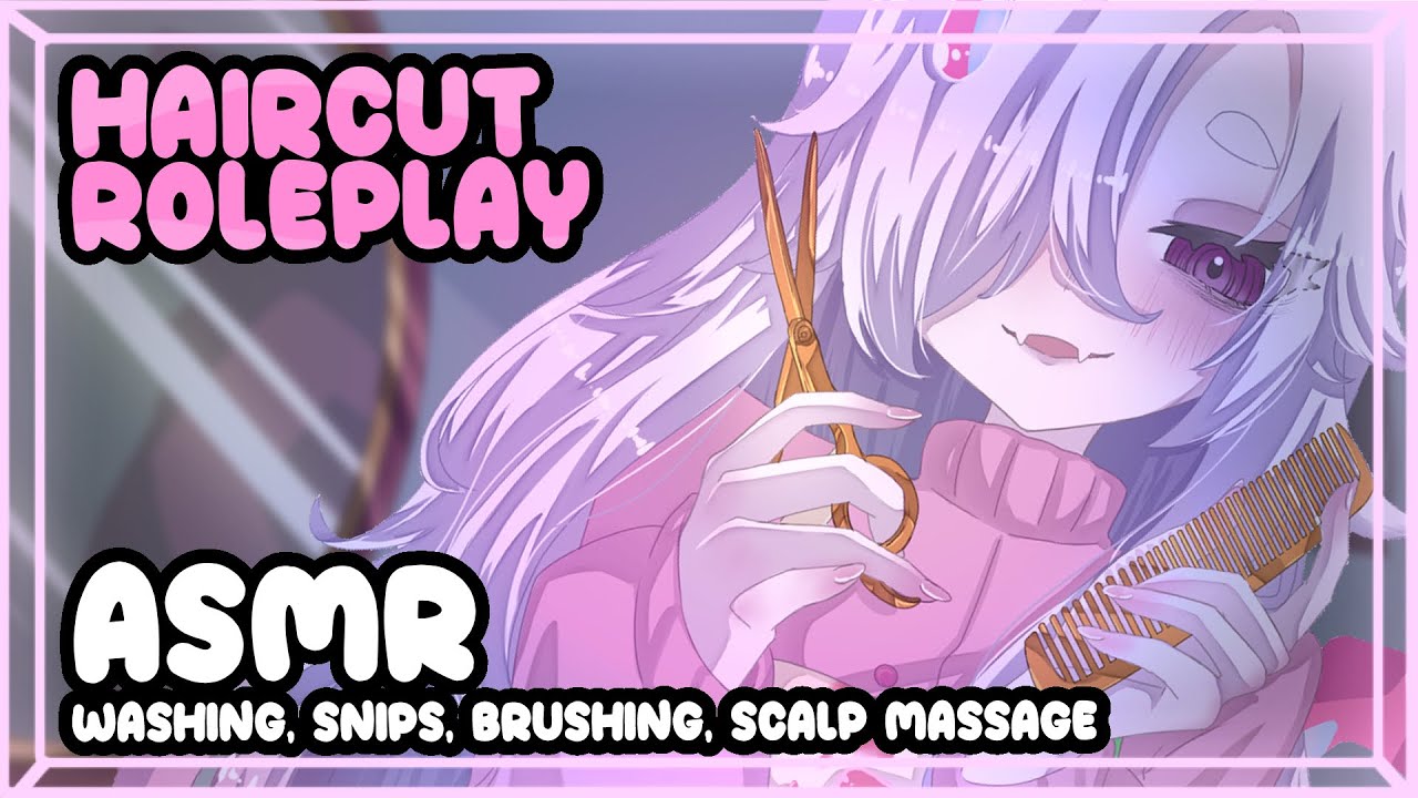 【ASMR】Hair pampering treatment! (Brushing, Washing, Snips, Hair Mask, Towel) ヘアカット