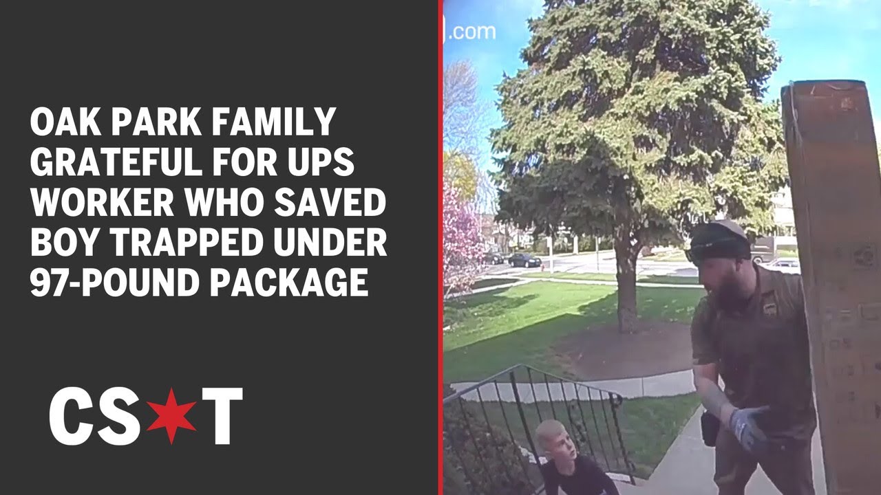 Oak Park family grateful for UPS worker who saved boy trapped under 97-pound package