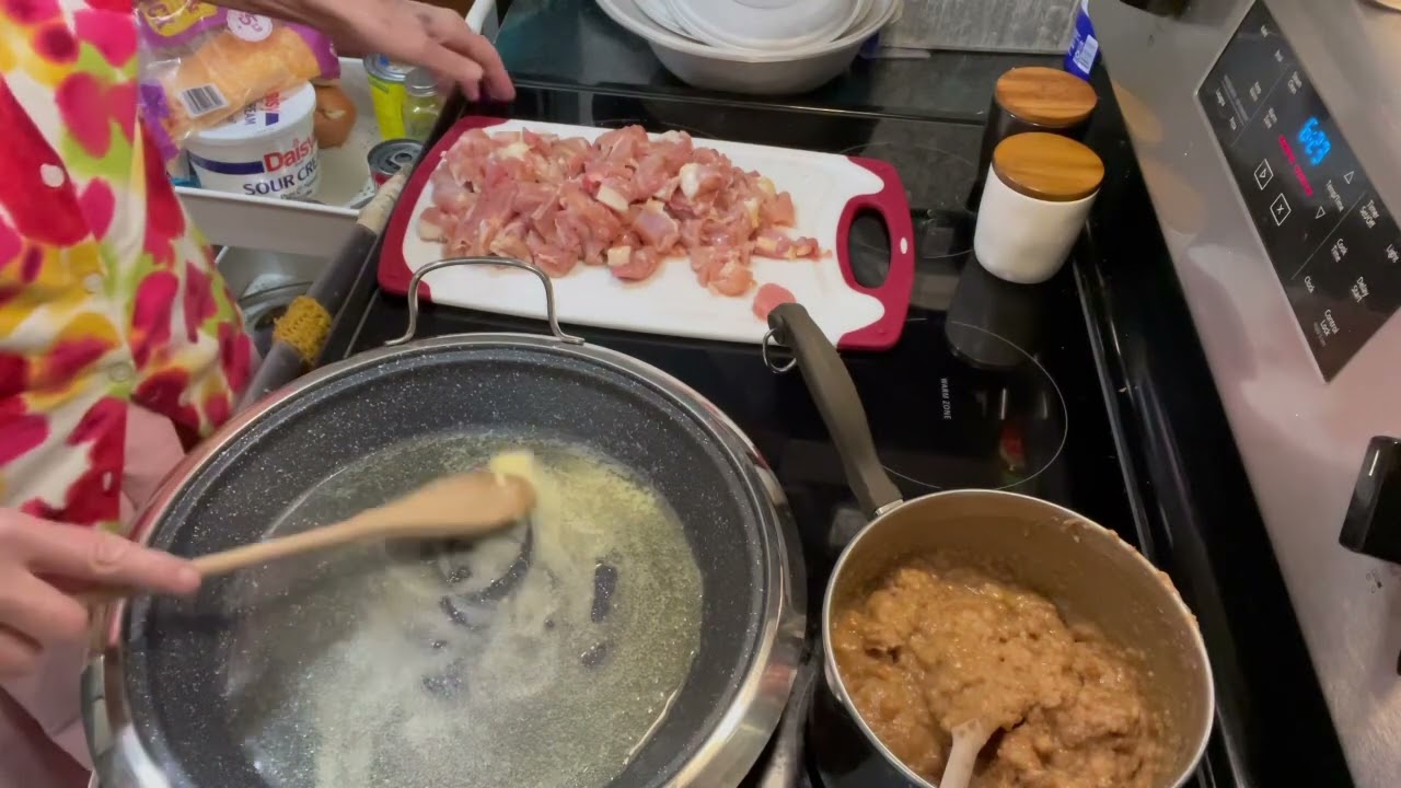 Mexican Chicken And Pasta Casserole Recipe Plus Refried Beans.  Tasty And Filling!