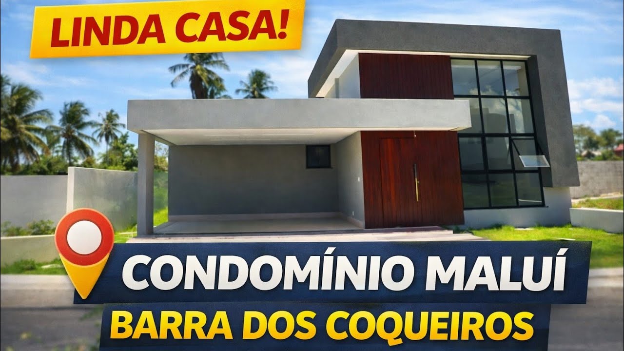 CASA NO CONDOMÍNIO MALUÍ - BARRA DOS COQUEIROS -  NA PRAIA!