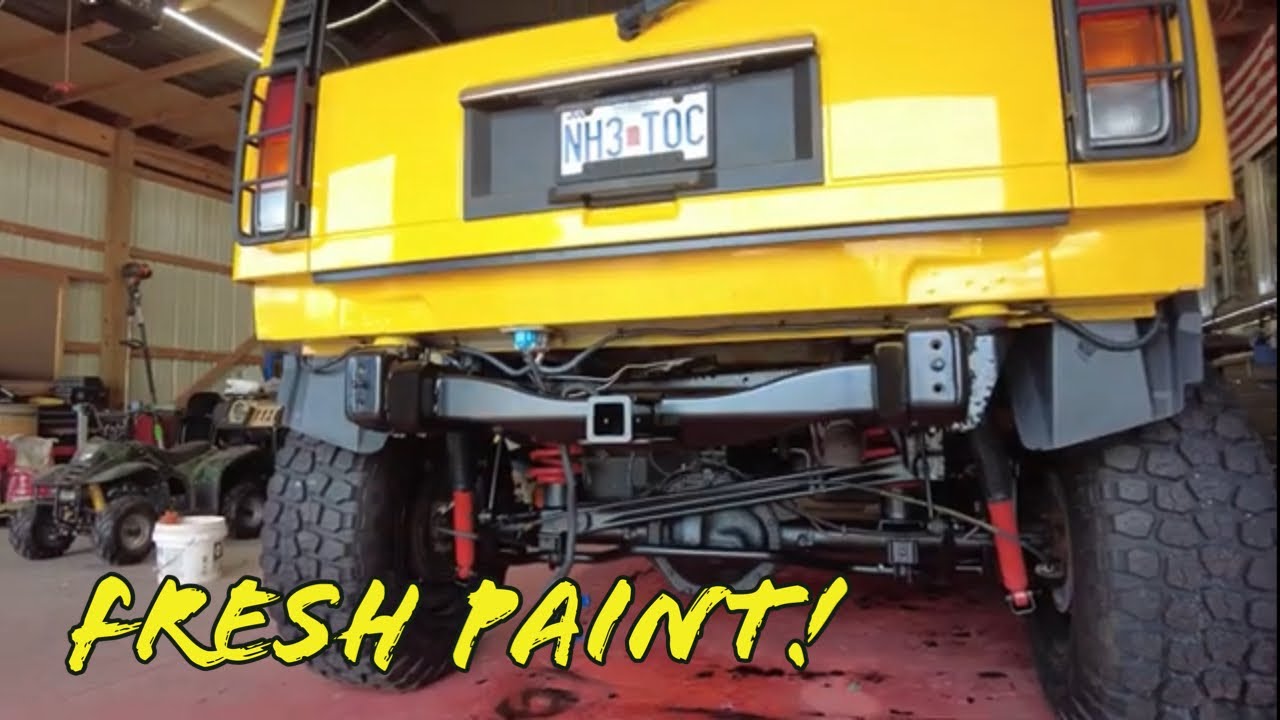 Painting the Hummer H2 Frame