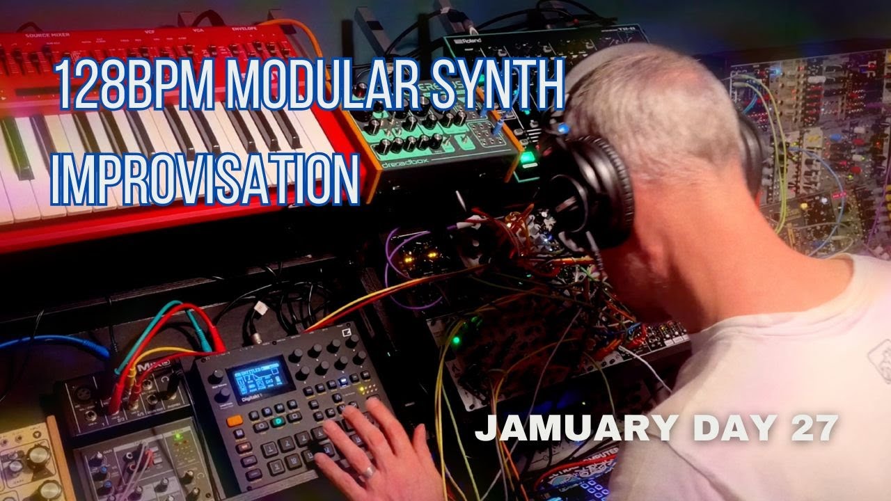 128bpm modular synth improvisation #modularsynth #eurorack #techno #synth #jamuary
