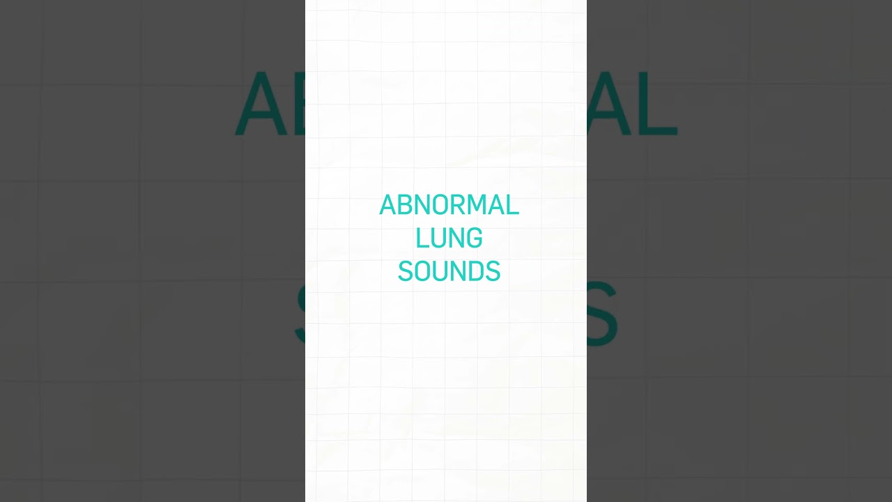 Real Sounds Real Learning - Healthy x Abnormal breath sounds #clinicalreasoning #healthcareeducation