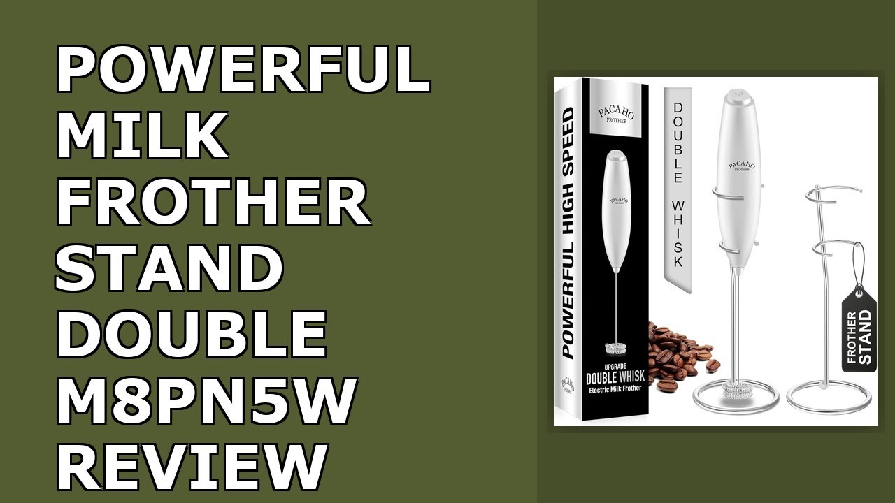 Powerful Milk Frother with Stand with Double Whisk, Handheld Electric Foam Maker, Hand Review