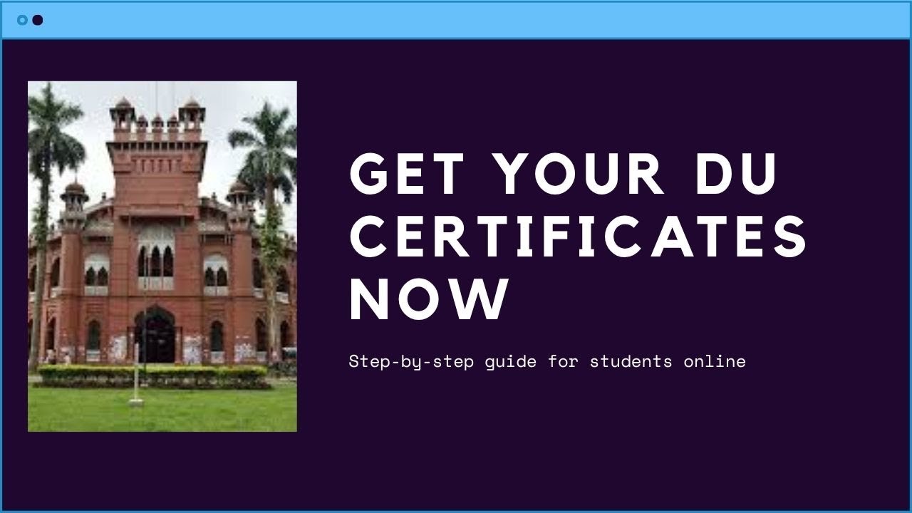 How to Get Certificates, Mark Sheets & Transcripts from Dhaka University | DU Online Services Guide