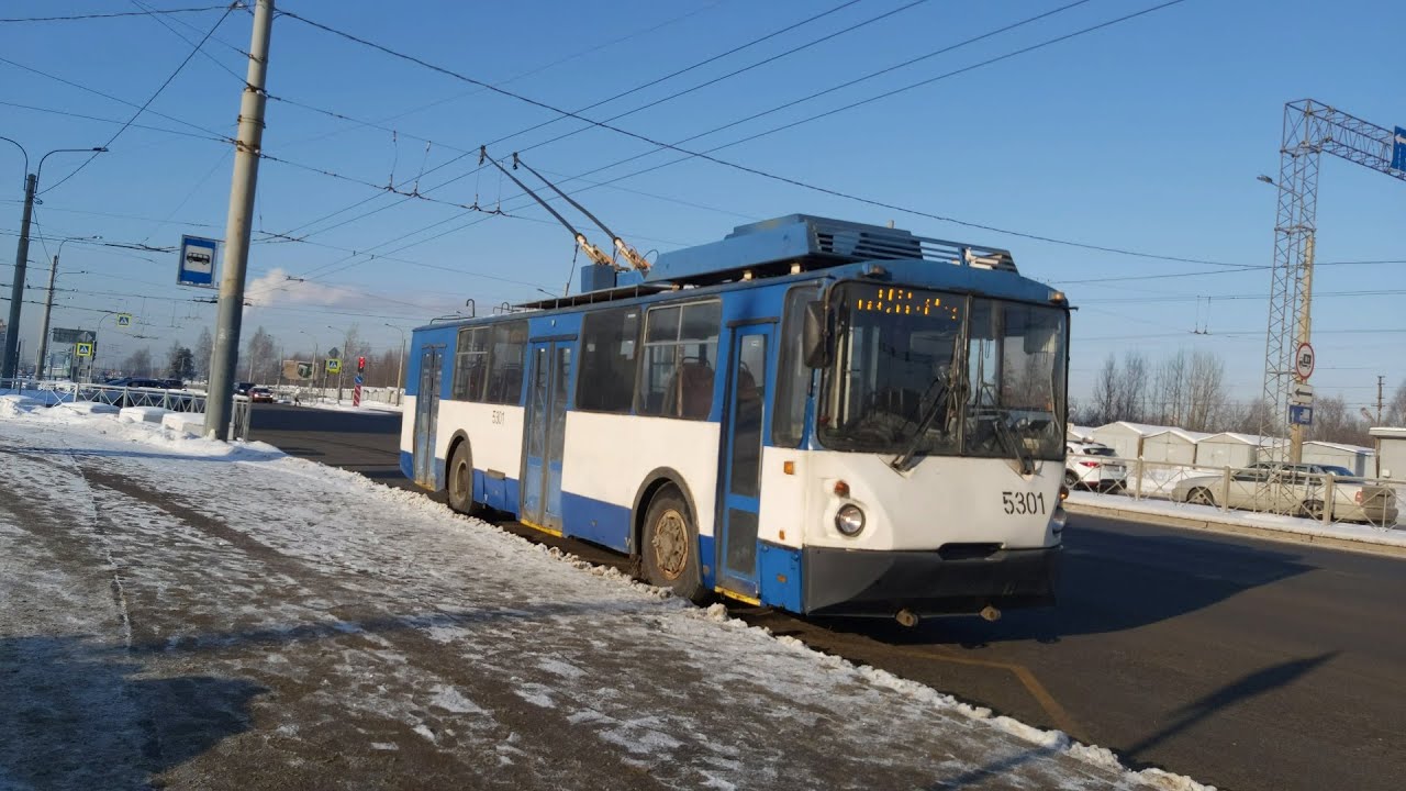 Троллейбус, маршрут №6 в парк ВЗТМ-5284 б.5301 (09.02.2021) Санкт-Петербург