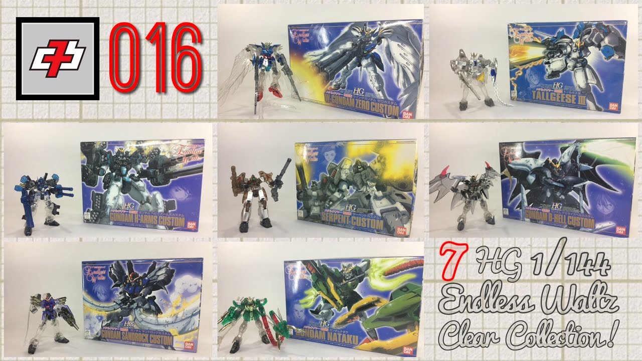#016 - (Set of 7) 1/144 HG Gundam Wing Endless Waltz Clear Kits --Review--