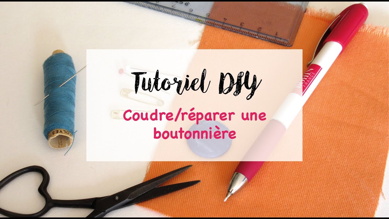 Coudre/réparer une boutonnière : le point de languette