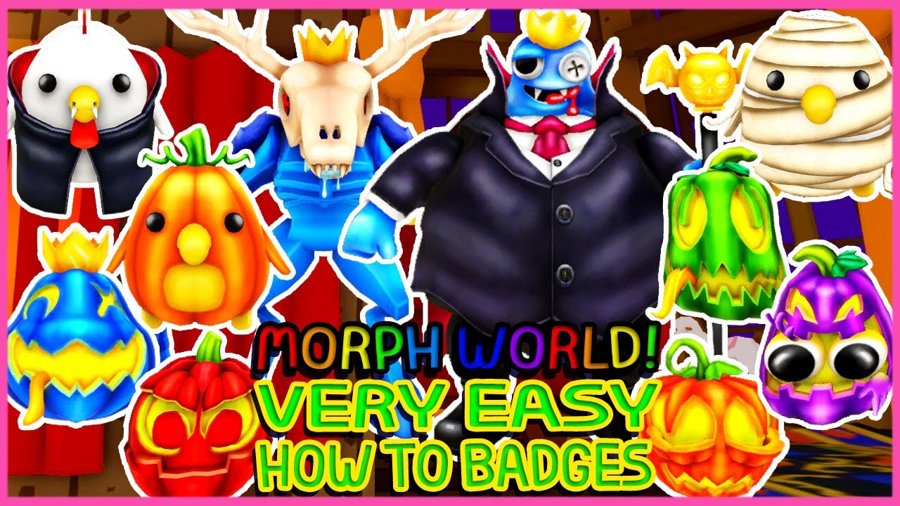 Roblox Update - How to get  10 Badges And Bluerger Vampire in  Morph World [ VAMPIRE MANSION ]