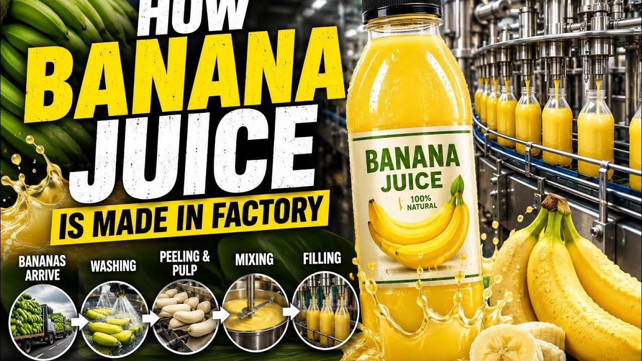 This is how banana juice is made in factory full process 