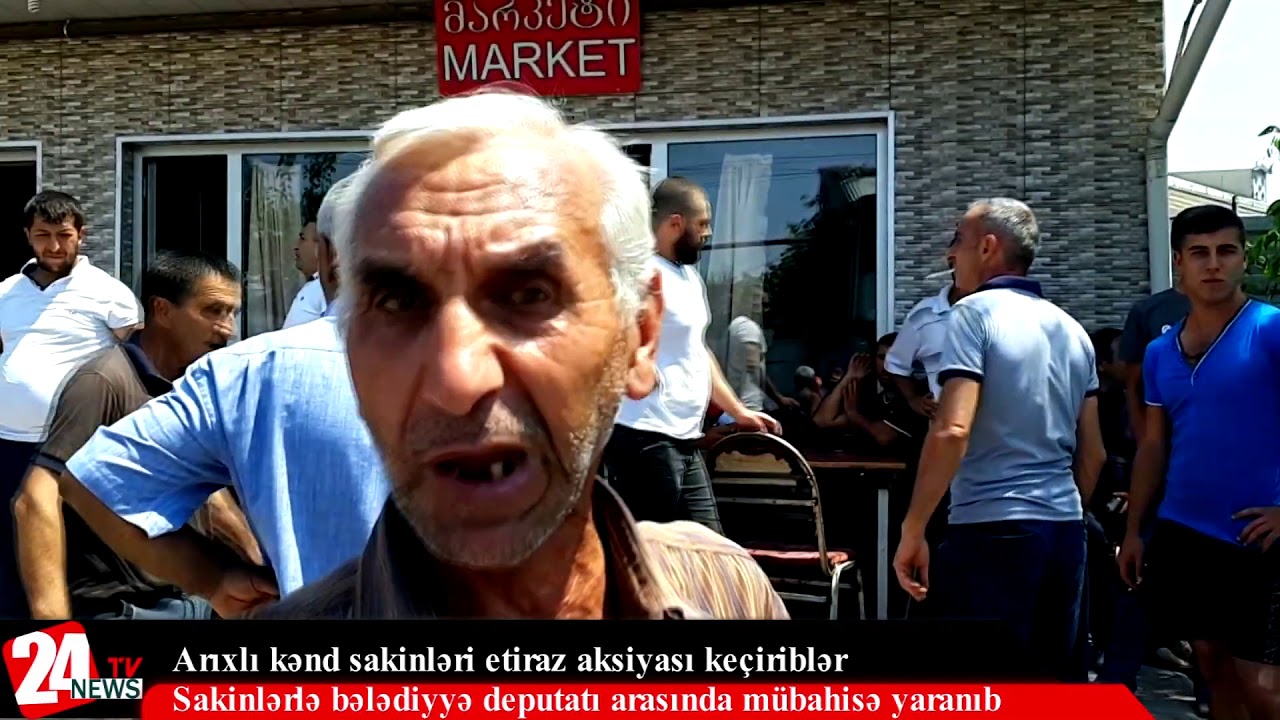 Arixli kend sakinleri etiraz aksiyasi kecirdiler
