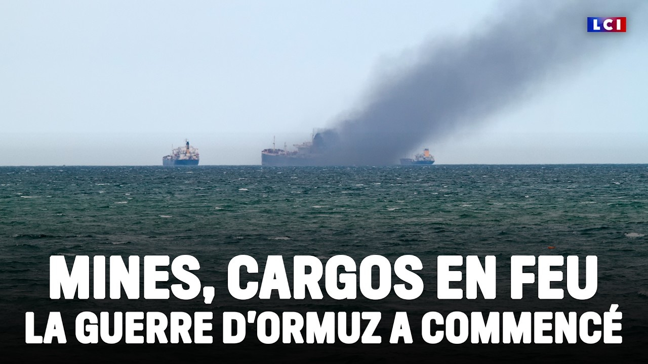 Mines, cargos en feu : la guerre d'Ormuz a commencé｜LCI