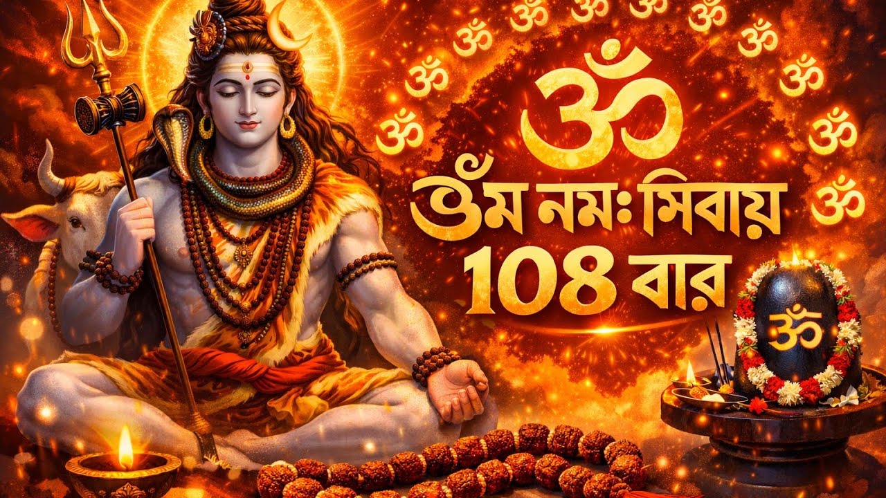 Om Namah Shivaya 108 Times | শিব মন্ত্র জপ | Deep Meditation & Relaxing Mantra  #Chanting #108Times