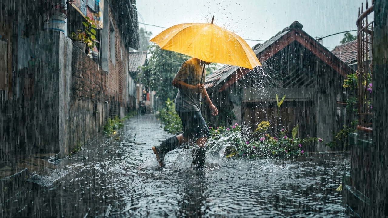 Exploring Through a Quiet Alley in the Rain | Real-Time Journey