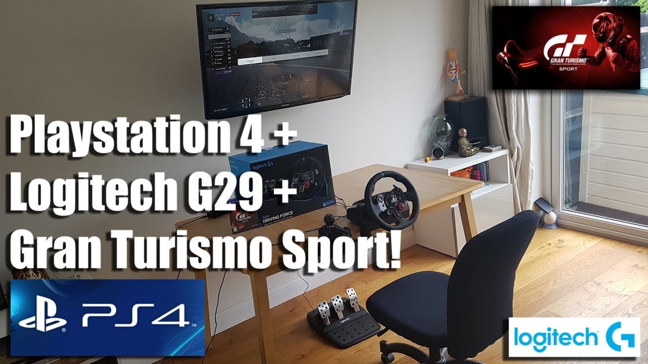 Kierownica Logitech G29 do PS4 + dźwignia zmiany bieg&oacute;w w akcji z Gran Turismo Sport