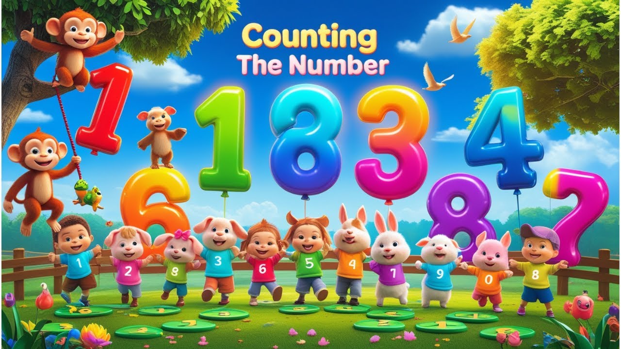Counting with the Animals | Fun 3D Kids Song | Learn to Count 1-10