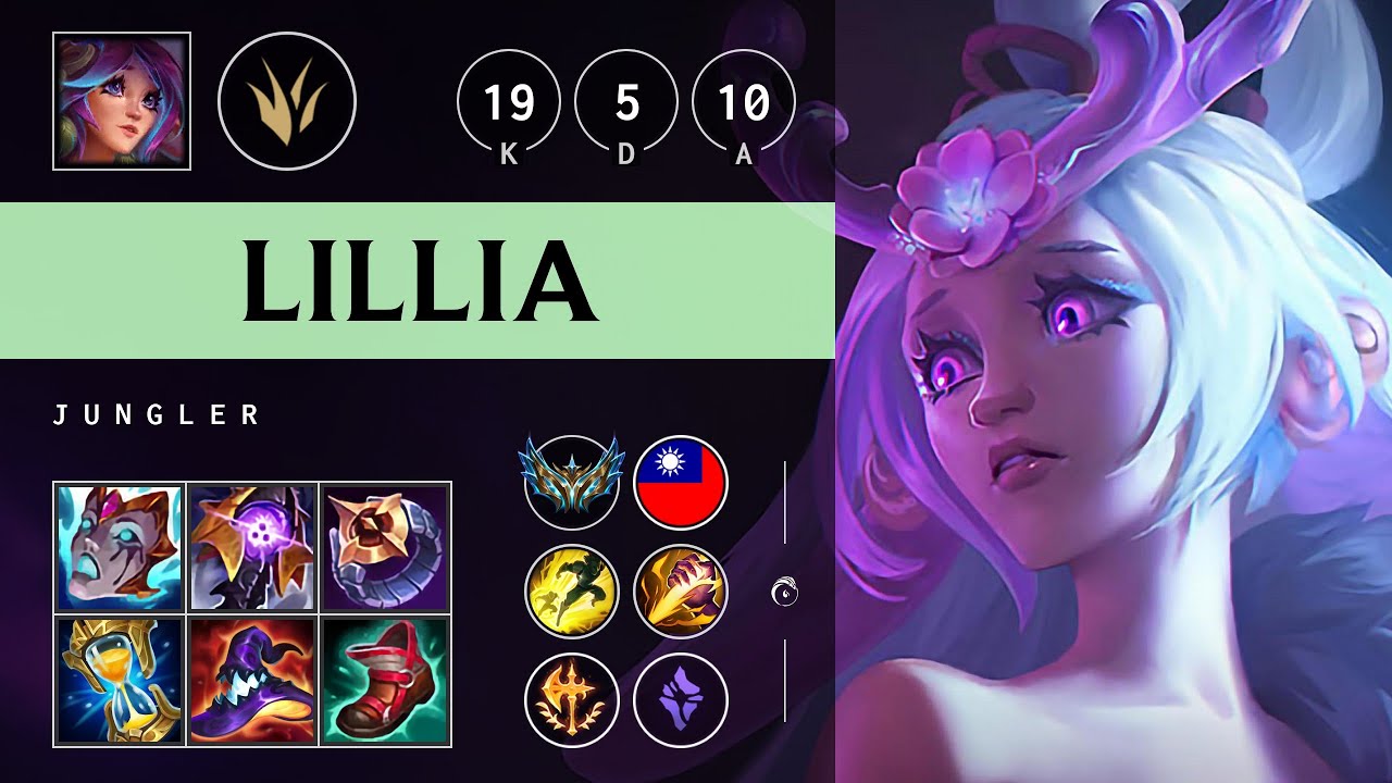 Lillia Jungle vs Lee Sin: Triple Kill, Dominating - TW Challenger Patch 14.17