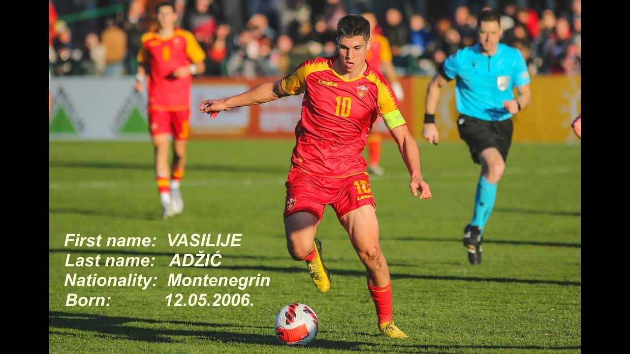 Vasilije Adzic - UEFA elite round match Wales vs Montenegro 2023