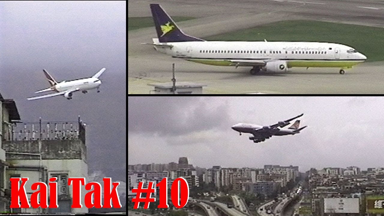 Hong Kong Kai Tak Airport in action #10 - Visual Step Down Aproach