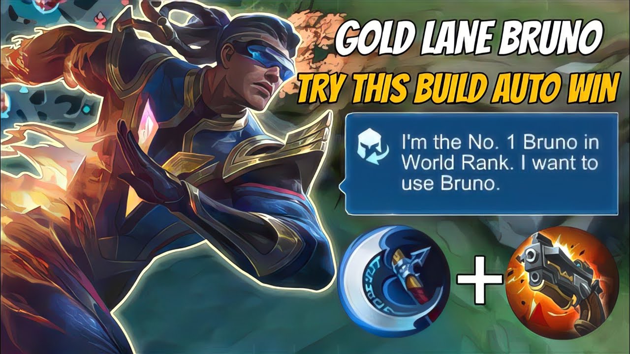 BRUNO BEST BUILD 2021 GOLD LANE | TOP GLOBAL BRUNO BEST BUILD 2021 - MOBILE LEGENDS