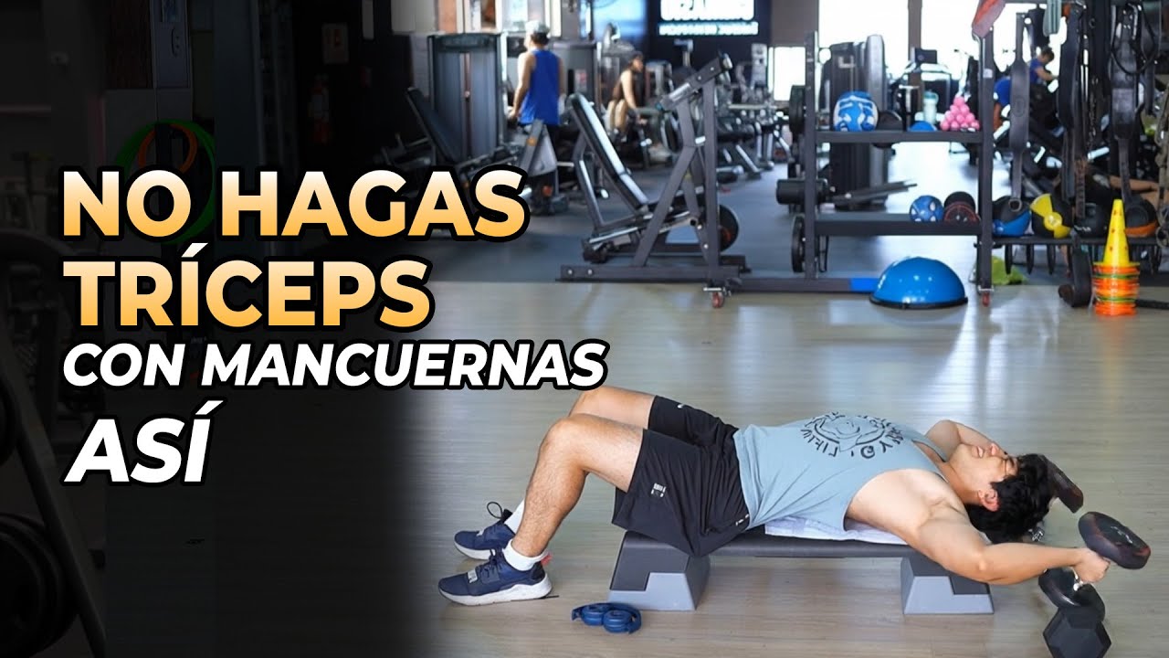 ¡No hagas triceps con mancuernas así! 😮❌
