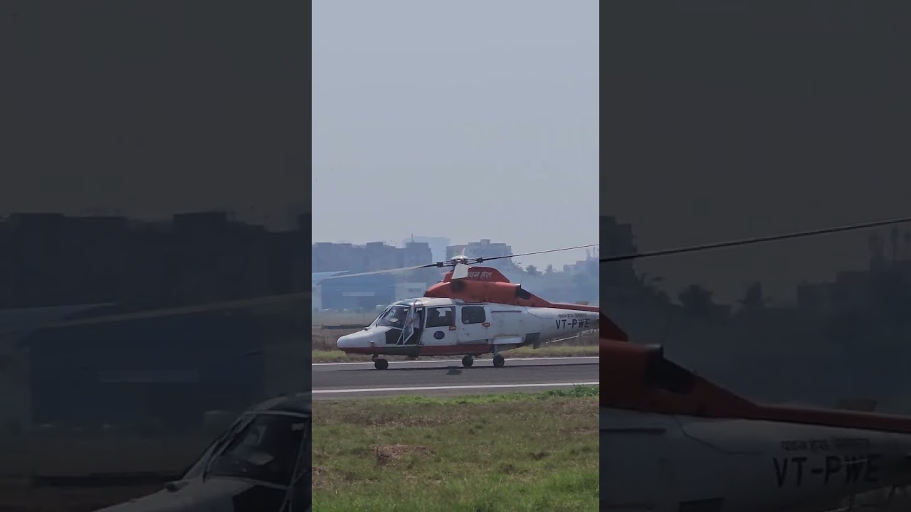 Pawan Hans Helicopter Taxing at Juhu Airport Mumbai ✈️