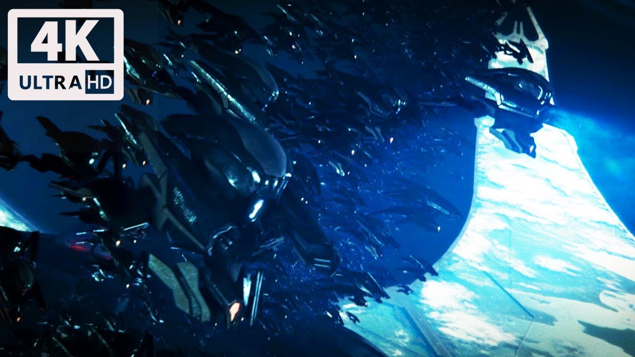 SENTINELS DESTROY ASSAULTCARRIER CUTSCENE (Halo Wars 2) 4k Ultra HD