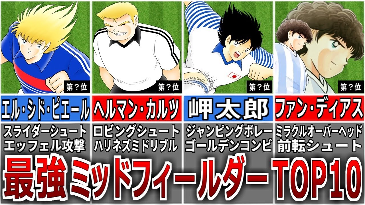【キャプテン翼】ジュニアユース編 最強ＭＦランキングTOP10【ゆっくり解説】