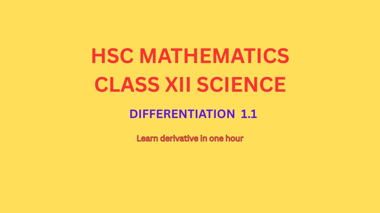 Differentiation 1.1 | 12th maths | derivative of composite function