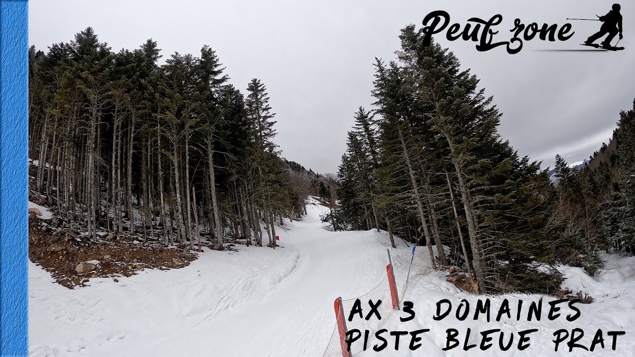Ax 3 Domaines - Piste bleue Prat (station de ski Bonascre en Ariège)