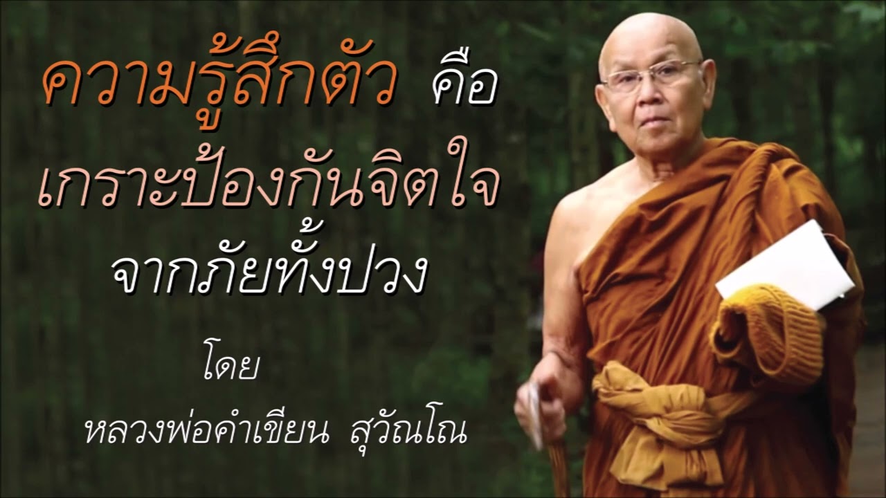 ความรู้สึกตัว คือ เกราะป้องกันจิตใจจากภัยทั้งปวง | หลวงพ่อคำเขียน สุวัณโณ