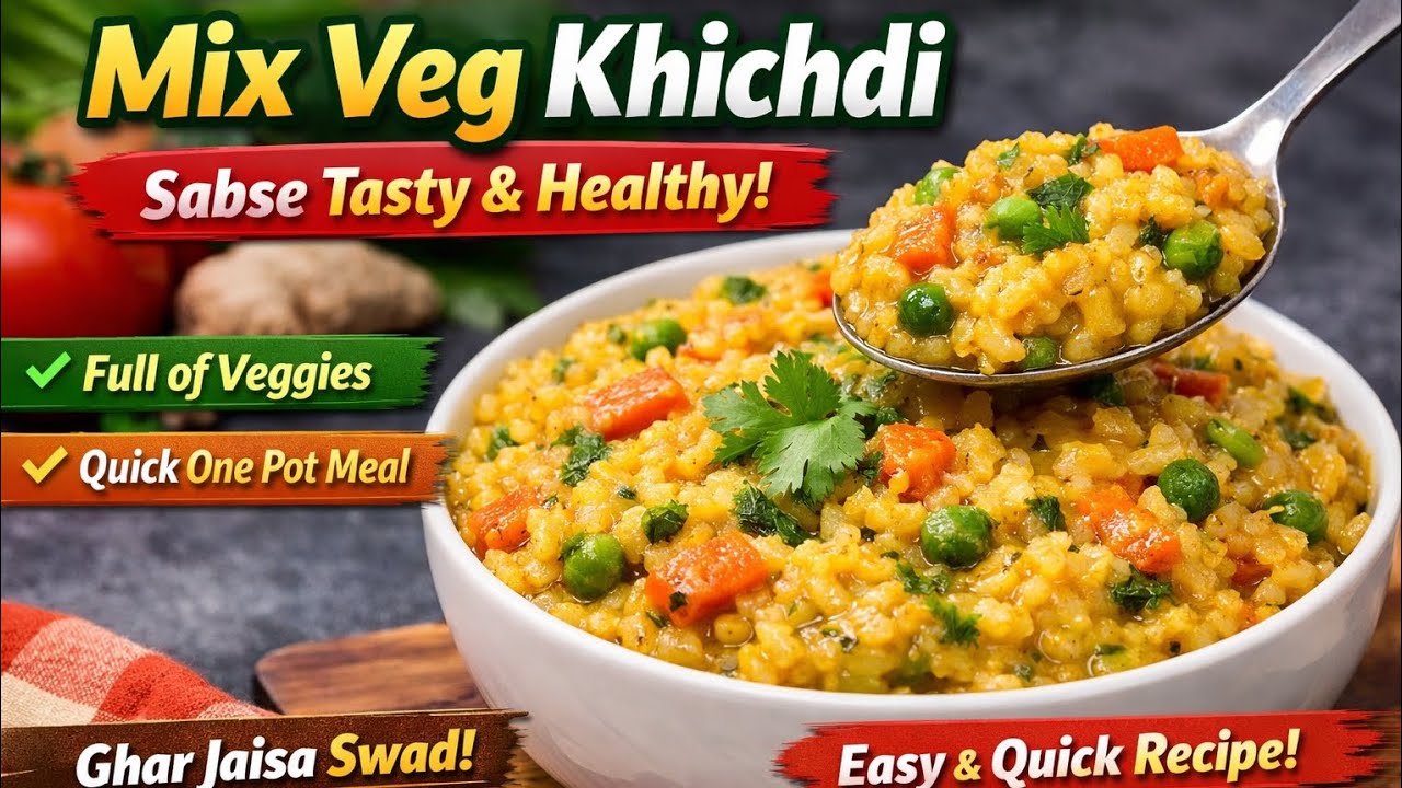 Mix Veg Khichdi Recipe | Healthy One Pot Meal