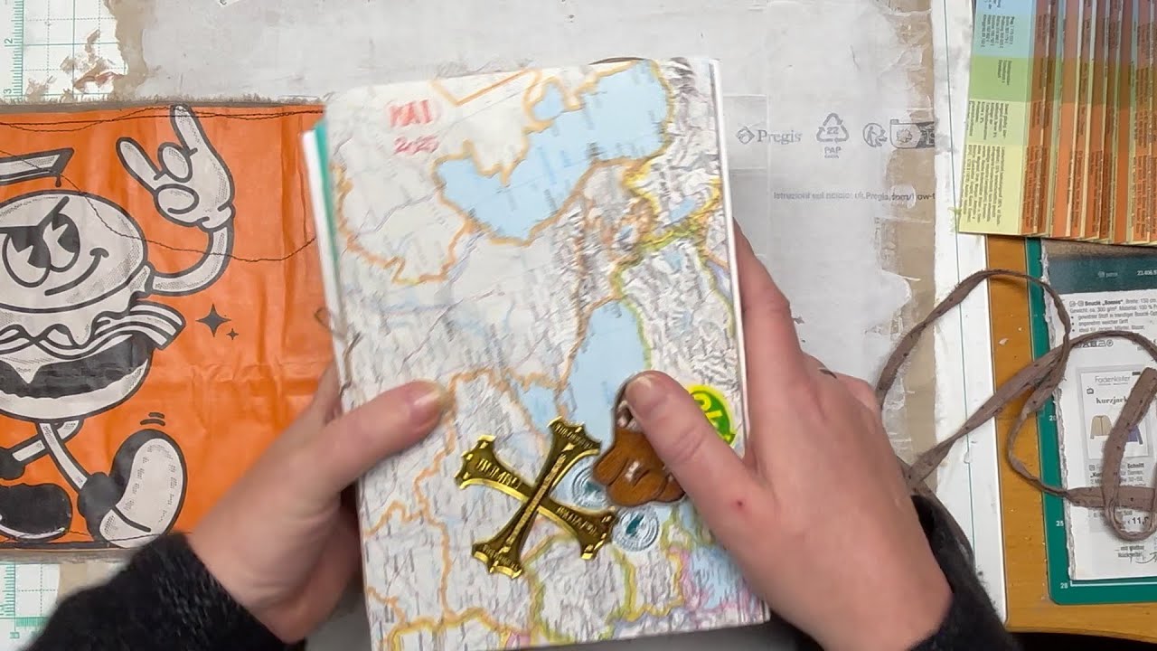 ACCORDION BINDING for 10 Signatures, NO SCORE BOARD needed  - #junkjournal #planner #processvideo