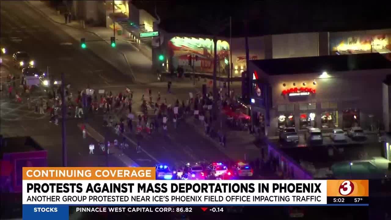 Protesters march through Phoenix-area streets for fourth-straight day