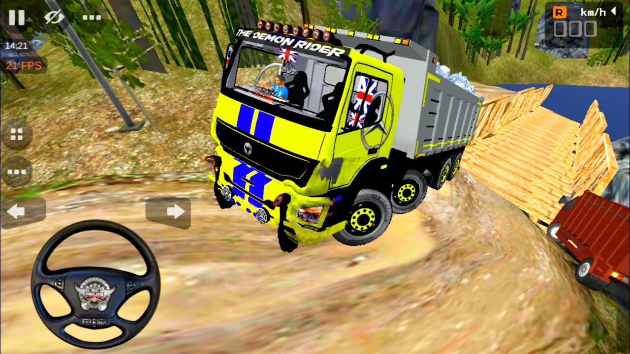 NEW INDIAN BROKEN OFF ROAD 😯 BHARTH BENZ TIPPER TRUCK DRIVING || BUS SIMULATOR INDONESIA 2026