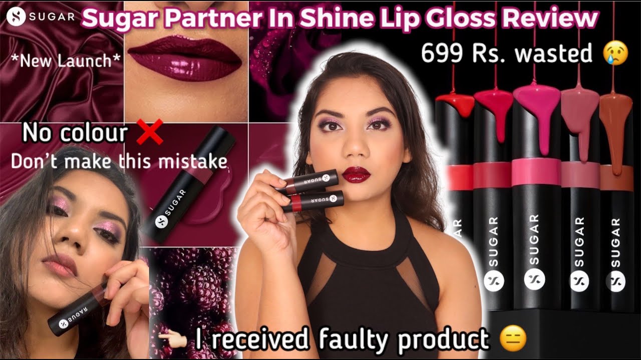 Sugar Partner In Shine Transferproof Lip Gloss Review || Watch before you buy