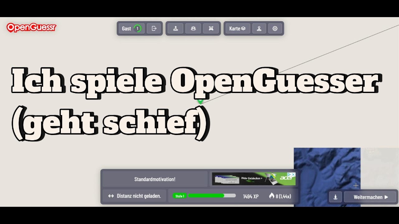 Ich spiele OpenGuesser geht schief