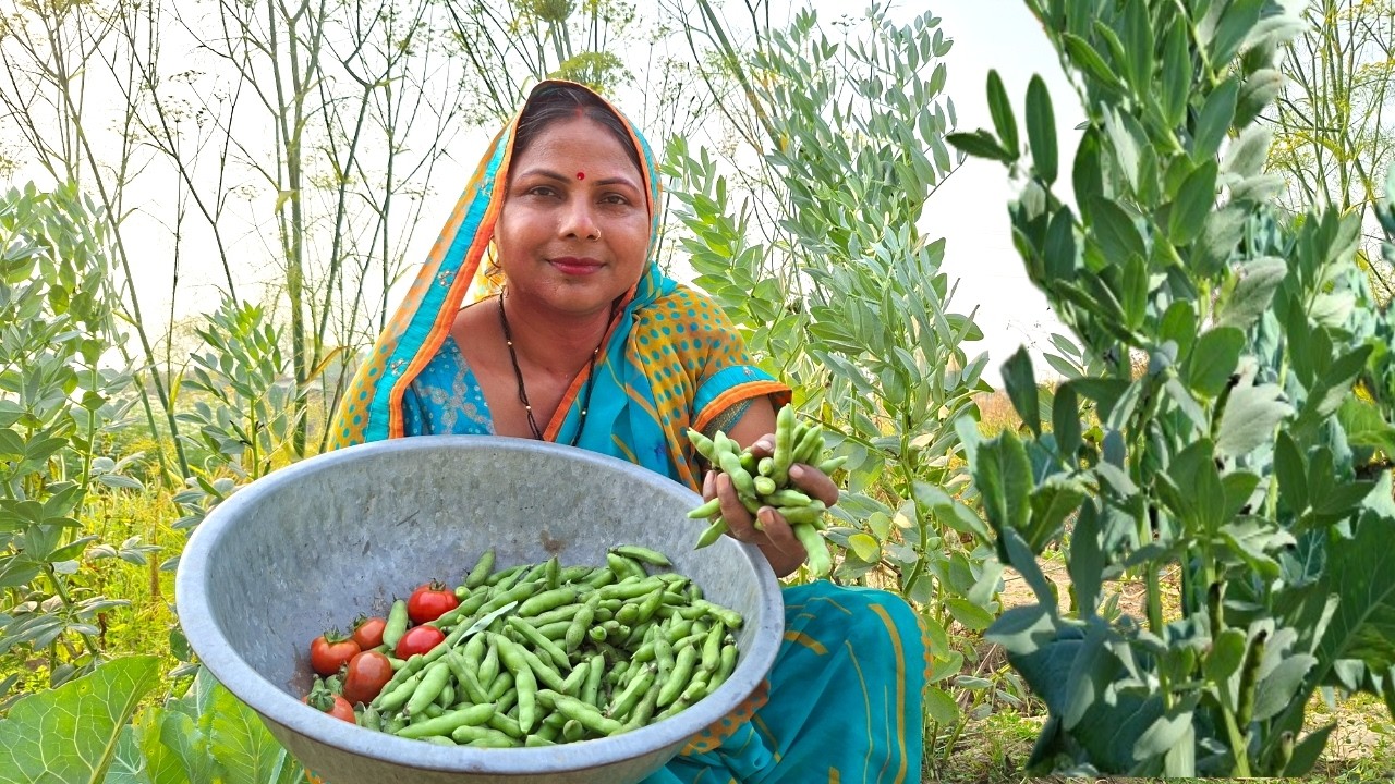 कुछ सब्जियाँ थोड़े टाइम के लिए रहती हैं लेकिन स्वाद साल भर रहता हैं | बाकला और बैंगन की मिक्स सब्जी |