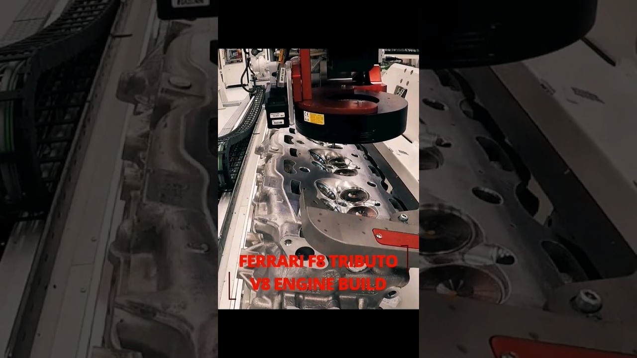 Ferrari F8 tributo V8 engine build #shorts #ferrari #viral