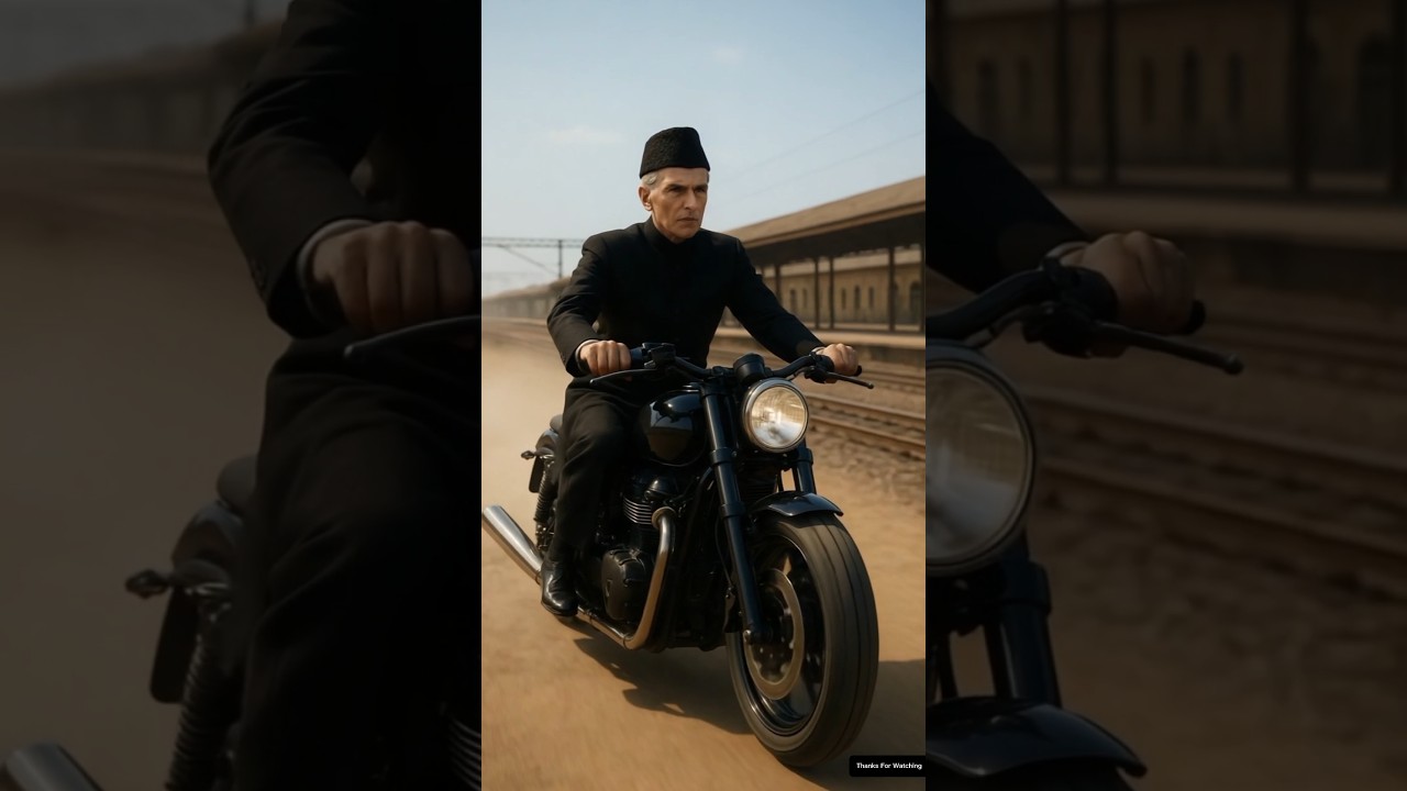 Quaid-e-Azam Saves a Beautiful Child from a Train 😱#story #ai #cute #shortsfeed