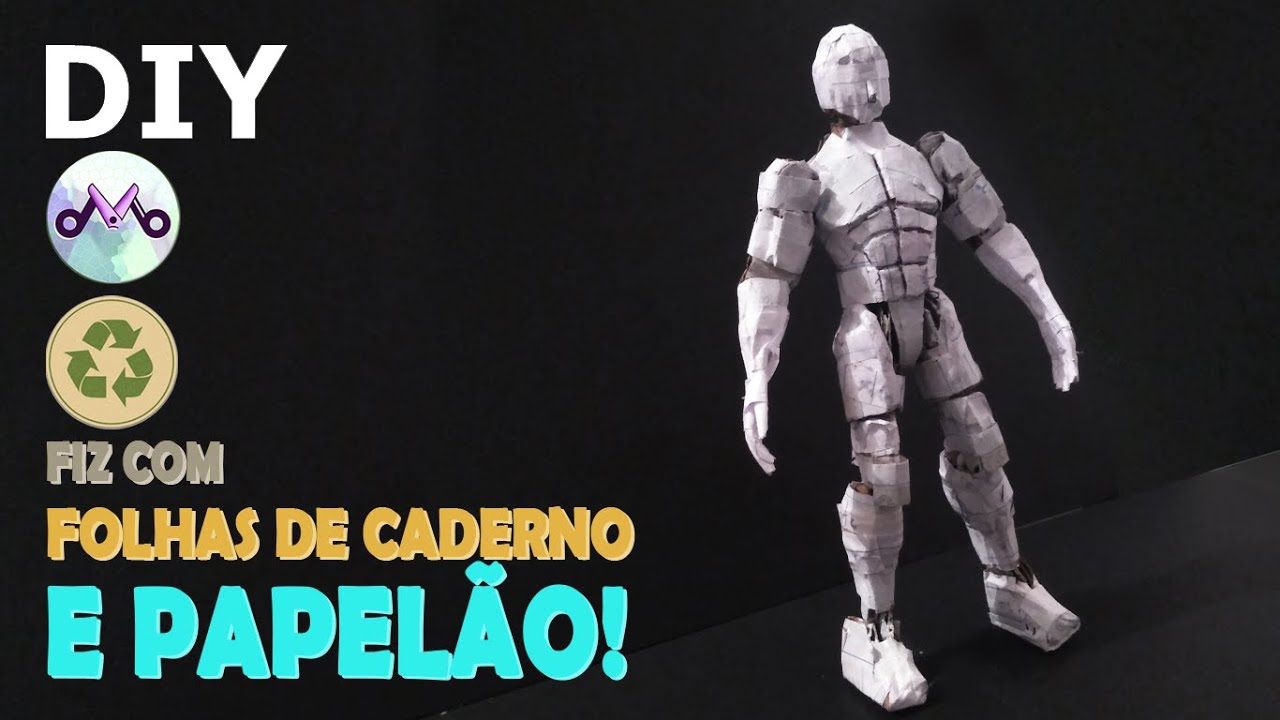 Fiz do ZERO Um Boneco ARTICULADO E RECICLÁVEL! E Um Papo Sobre Músculos - Vídeo Definitivo 2020