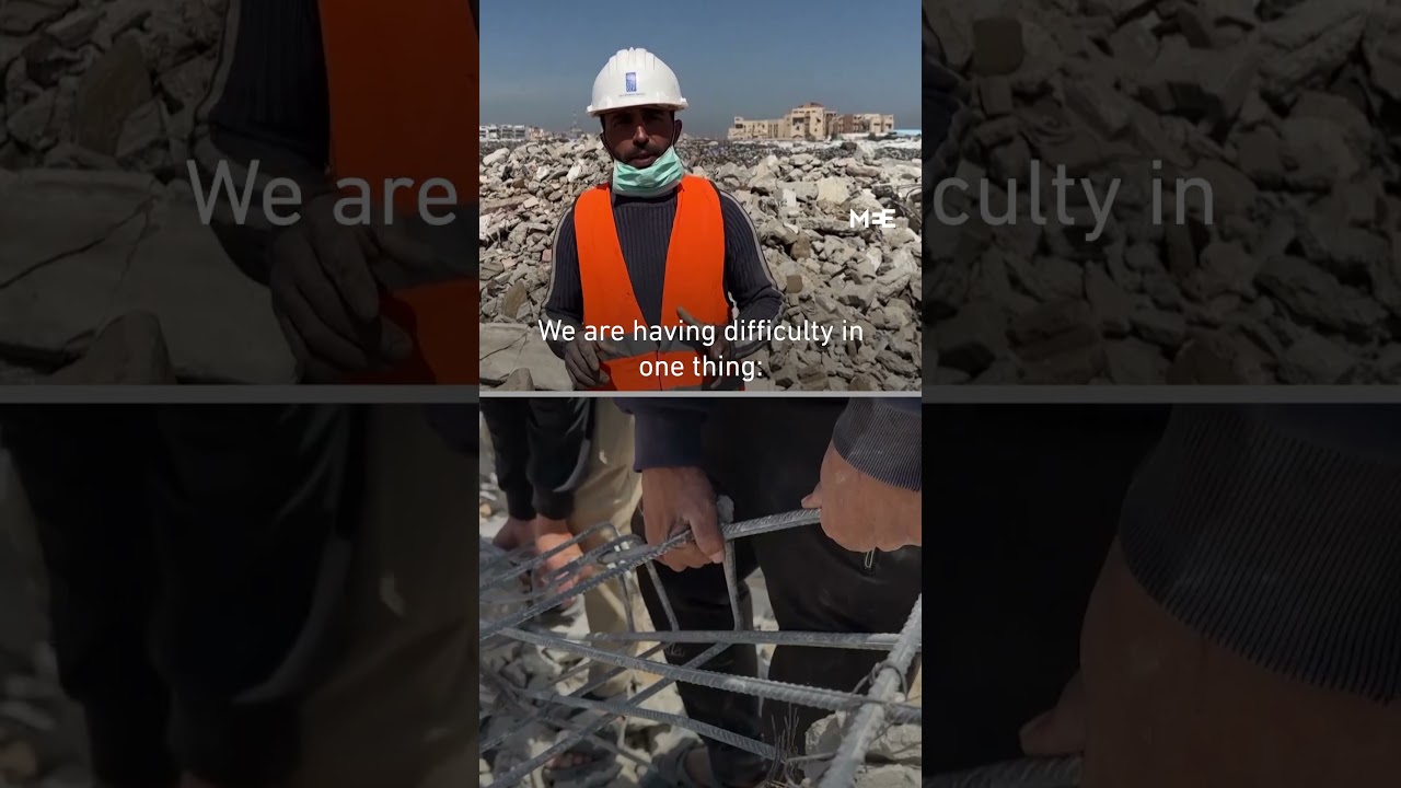 Palestinians use rubble to restore streets as Gaza&rsquo;s rebuilding plan stalls